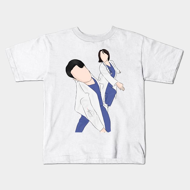 Dr Cha Korean Drama Fan Art Kids T-Shirt by ArtRaft Pro